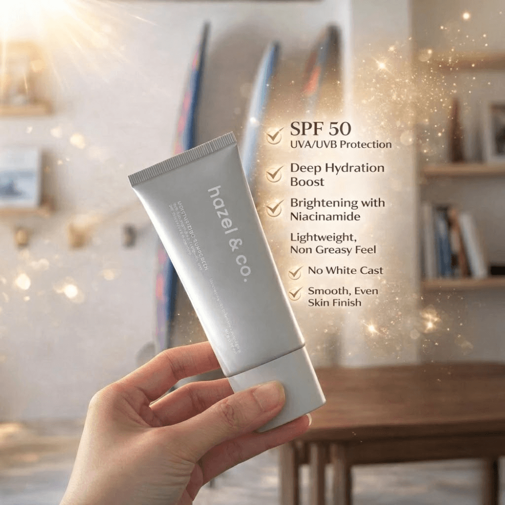 hazel & co. Moisturizing Suncreen SPF 50 with Niacinamide & Hyaluronic Acid UVA/UVB Protection thumbnail 8