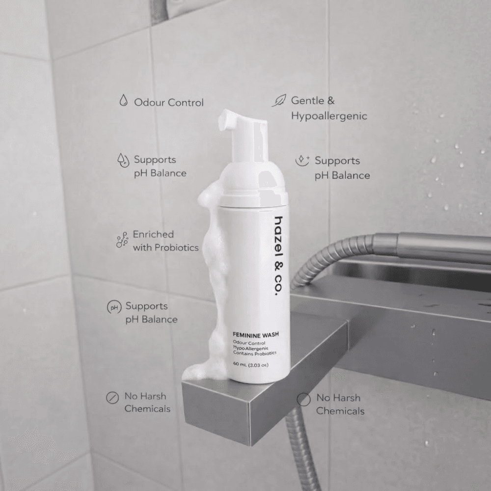 Hazel & Co. Feminine Wash | pH-Balanced Foaming Intimate Wash with Probiotics | 60ml thumbnail 3