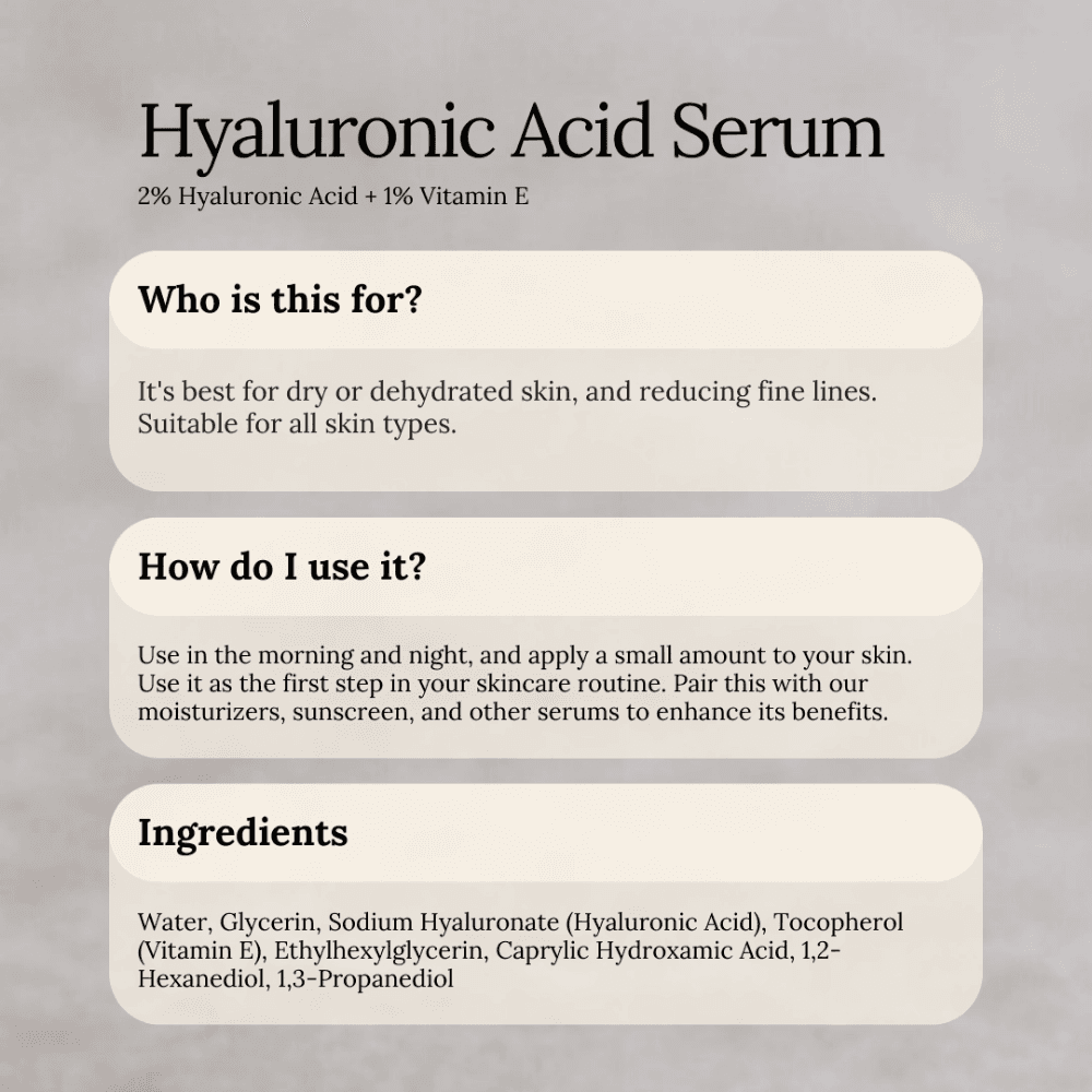 Soul Apothecary Hyaluronic Acid Serum | 2% Hyaluronic Acid + 1% Vitamin E Hydrating Serum thumbnail 3